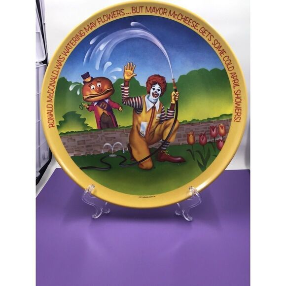 Vintage 1977 Ronald McDonalds Lexington Plates 10" USA -SPRING - Picture 1 of 3